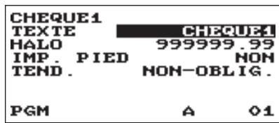 SHARP XE-A207 - Touche de chèque (Chèque1, Chèque2) - 1