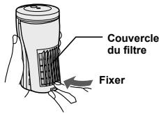 SHARP IG-BC2U - Faites passer le cordon de l'une des deux manières indiquées dans le schéma, en fonction de l'emplacement de l'installation, puis fixez le couvercle du filtre. - 2