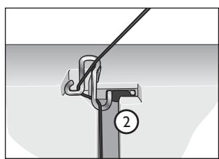 HUSQVARNA HUSKYLOCK S15 - Enfilez l'aiguille droite (rouge) - 2