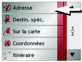BECKER 7928 - Menu de navigation: adresse - 1