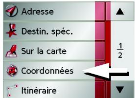 BECKER 7928 - Menu de navigation: coordonnées - 1