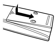 JVC RX-5040B - Plaatsen van batterijen in deafstandsbediening - 1