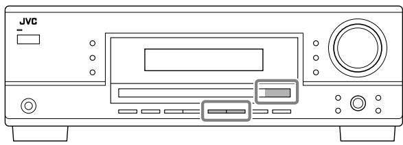 JVC RX-5040B - So rufen Sie einen gespeicherten Sender ab Auf der Frontplatte: - 1