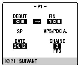 JVC HR-XV3EF - Acceder à l'écran de programme. - 1