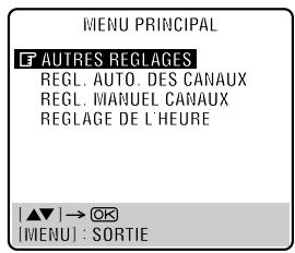 JVC HR-XV3EF - Acceder à l'écran "AUTRES REGLAGES". - 1