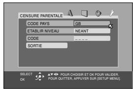 JVC HR-XV3EF - Acceder au menu de code de pays. - 1