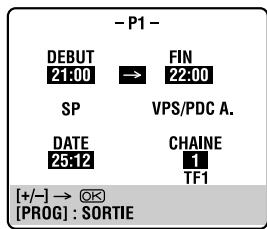 JVC HR-XV3EF - Entrer la position du canal. - 1