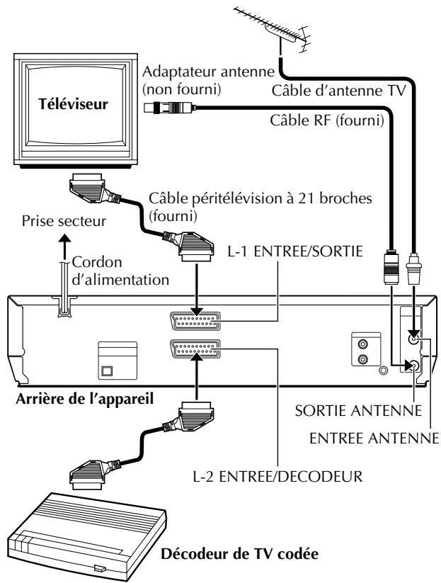 JVC HR-XV3EF - Raccordements de base - 1