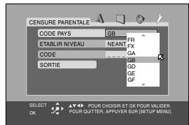 JVC HR-XV3EF - Sélectionner le code de pays. - 1