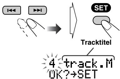 JVC UX-DM8 - Wahlen Sie die neue Tracknummer in der Zielgruppe für den Zieltrack. - 1