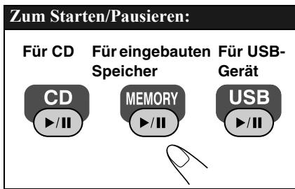 JVC UX-DM8 - Zur Wiedergabe einer Disc/eines Tracks - 1