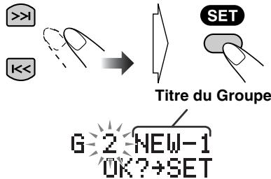 JVC UX-DM8 - Choisissez le groupe de destination. - 1
