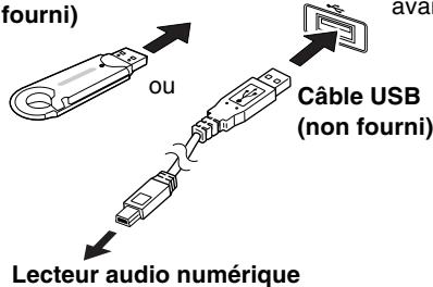 JVC UX-DM8 - Connexion d'un périphérique USB - 1