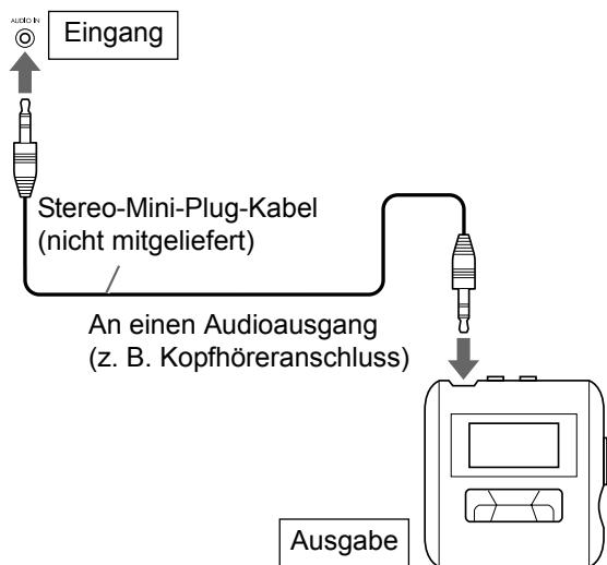 JVC UX-GN7V - Anschlieben eines tragbaren, digitalen Audiplayers - 1