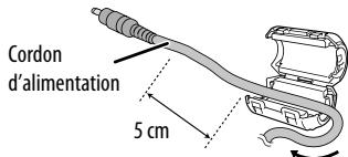 JVC XS-SR4 - Utilisation du tore de ferrite - 2