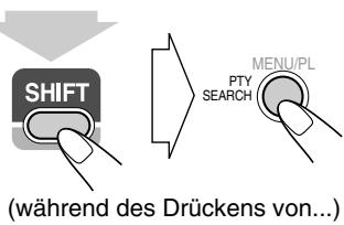 JVC UX-G48 - Suchen eines Programms mit PTY-Codes - 2