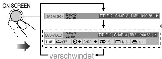 JVC UX-G48 - Die ganze On-Screen-Leiste anzeigen. - 1