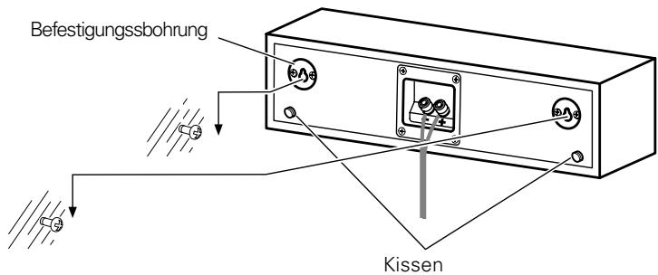 Befestigungssbohrung Kissen
