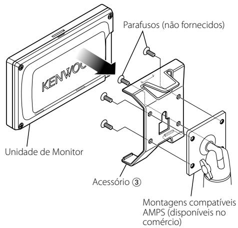 KENWOOD KOS-L432 - Instalação usingo ou suporte (Acessório ③) (Para montagens compatíveis AMPS ou T-Bolt) - 1