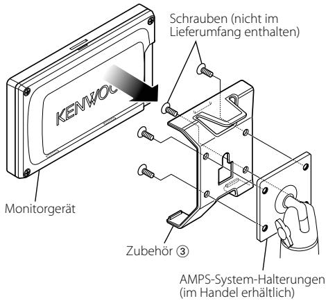 KENWOOD KOS-L432 - Montage mit der Halterung (Zubehör ③) (für AMPS- oder T-Bolzen-System-Halterungen) - 1