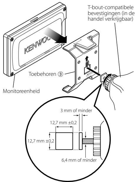 KENWOOD KOS-L432 - Installatie met behulp van de beugel (toebehoren ③ ) (Voor bevestigingen die compatibel zijn met AMPS of T-Bout) - 2