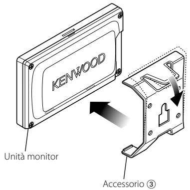 KENWOOD KOS-L432 - Rimozione dell'unità del monitor (Per montaggi compatibili con AMPS o Bulloni a T) - 1