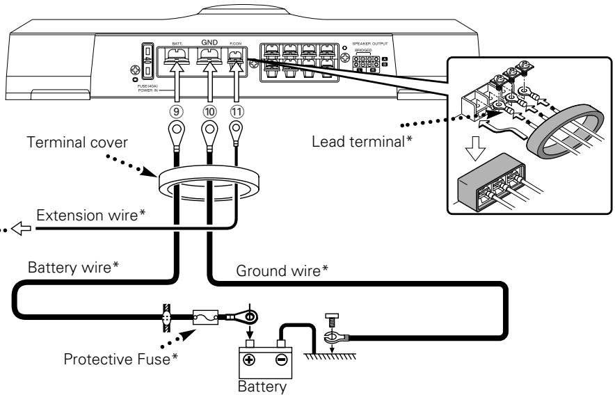 KENWOOD KAC-8401 - Power wire connection - 1