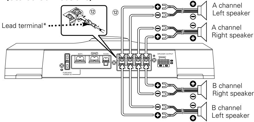 KENWOOD KAC-8401 - ■ Speaker wire connection - 1