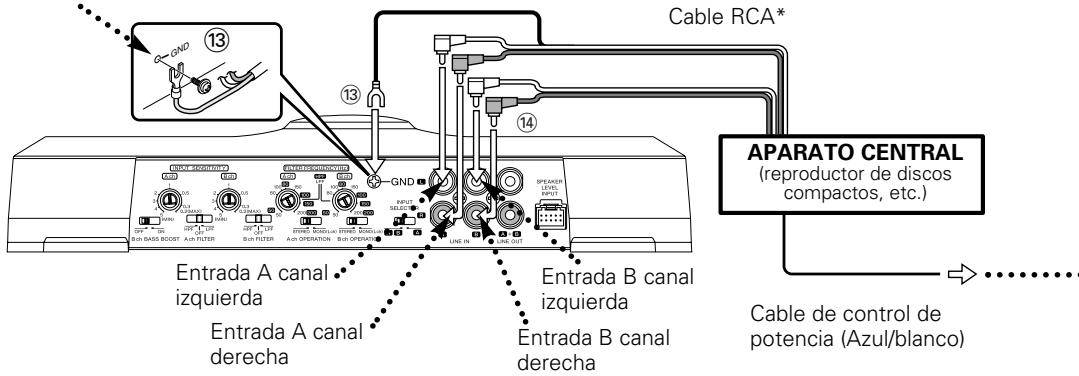 KENWOOD KAC-8401 - (Conexión de cable de RCA) - 1