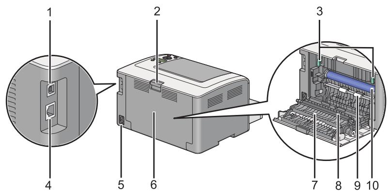 EPSON WORKFORCE AL-M200DN - Vue arrière - 1