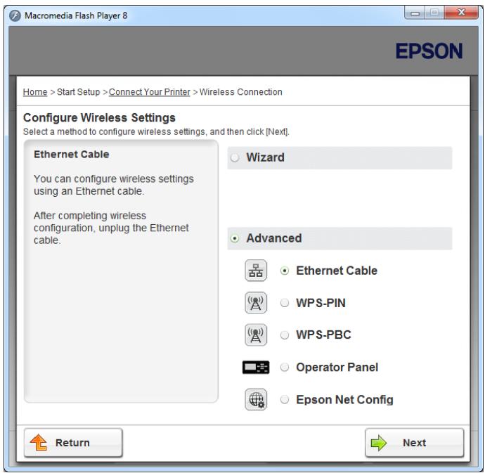 EPSON WORKFORCE AL-M200DN - Sélectionnez Advanced (Avancé). - 1