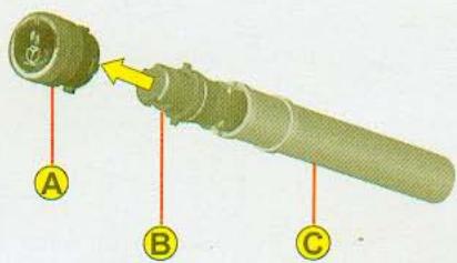 CITROEN C4 PICASSO 2006 - Pour installer l'enrouleur: - 1