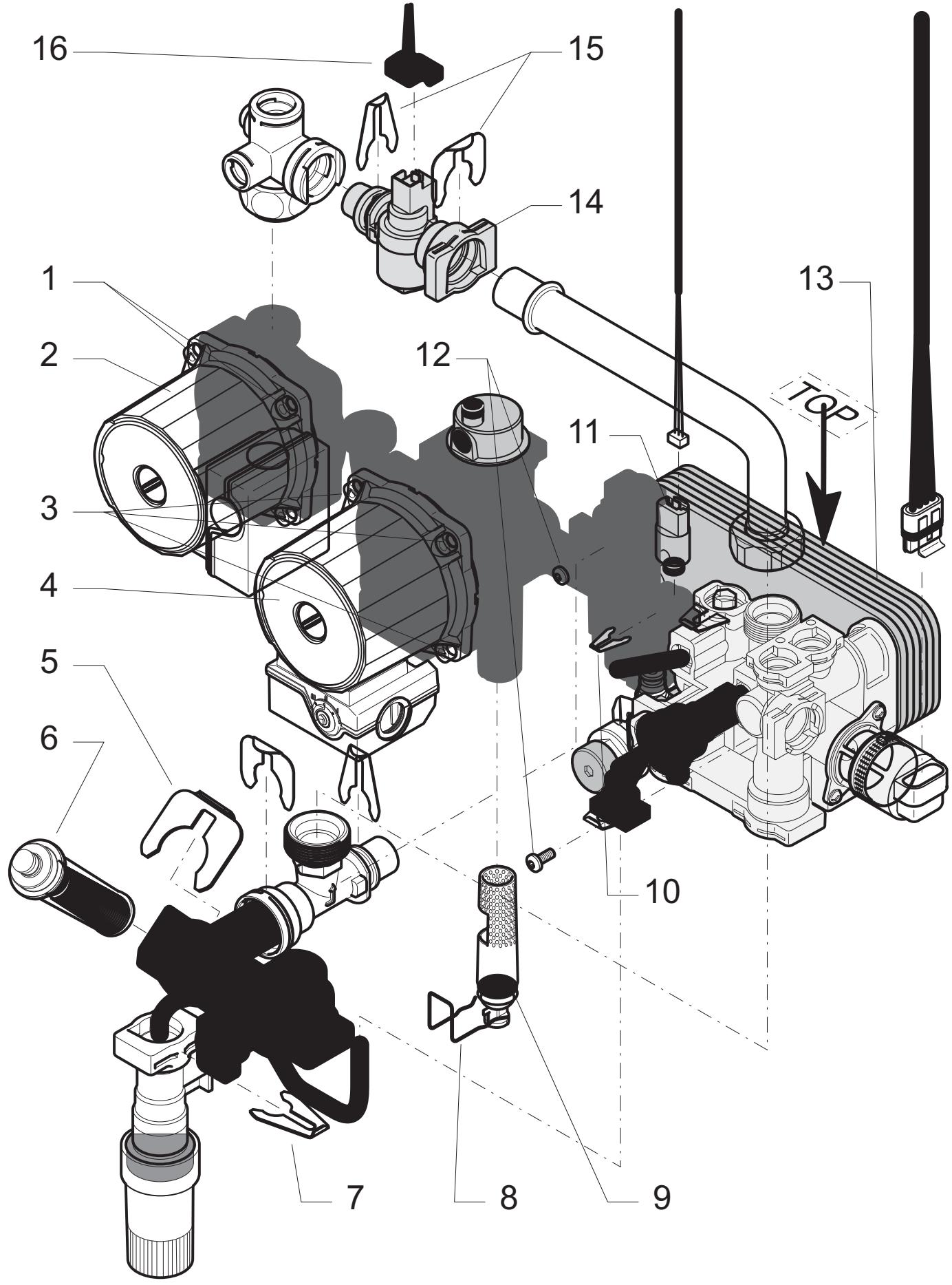 SAUNIER DUVAL ISOTWIN CONDENS F 24 - Pièces de rechange - 1