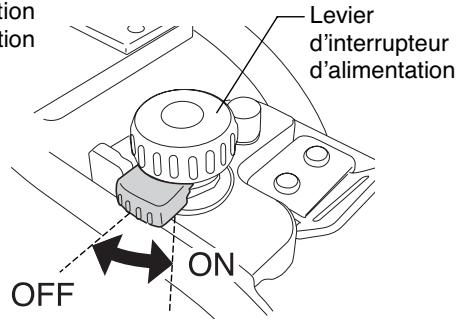OLYMPUS PT-E02 - Comment commander le levier d'interrupteur d'alimentation - 1