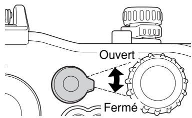 OLYMPUS PT-E02 - Comment commander le levier de volet d'oculaire - 1