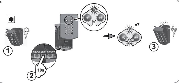 SOMFY DIGIPAD RADIO RTS - Pour réinitialiser le Digipad : - 1
