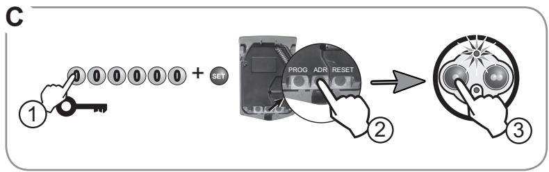 SOMFY DIGIPAD RADIO RTS - a) Changer le protocole radio d'une touche de commande du Digipad - 1