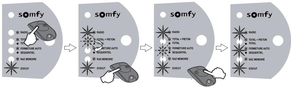 SOMFY SGA 6000 INTEGRAL PLUS - ■ Activation du mode FERMETURE AUTO (recommandé en solaire) - 1