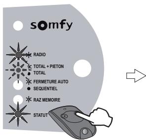 SOMFY SGA 6000 INTEGRAL PLUS - ■ Activation du mode TOTAL + PIETON - 2