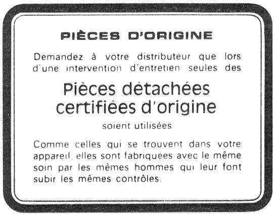 VEDETTE GS536 - Entretien - 1