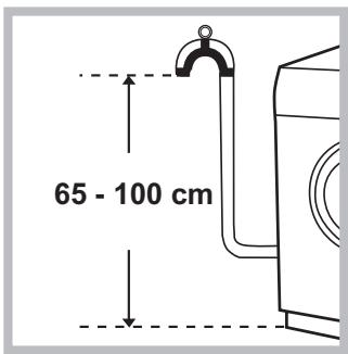 HOTPOINT AQ8F 49 U - Veden poistoletkun liittäminen - 1