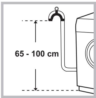 HOTPOINT AQ8F 49 U - Anslutting av avloppsslangen - 1