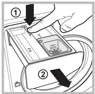 HOTPOINT AQ8F 49 U - Pesuainelokerikon puhdistus - 1