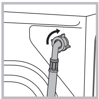 HOTPOINT AVF 149 - Connecting the water inlet hose - 2