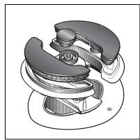 HOTPOINT CP 649 MT.2 - Replacing the independent "double flame" burner nozzles: - 1
