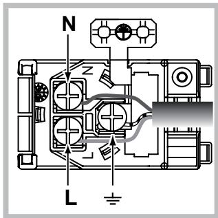 HOTPOINT FH 1039 P 0 IX/HA - Montaggio del cavo di alimentazione - 2