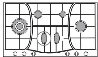 Diagram of a traditional Chinese chess (Xiangqi) board with shaded and unshaded stones, showing key positions and movement arrows.