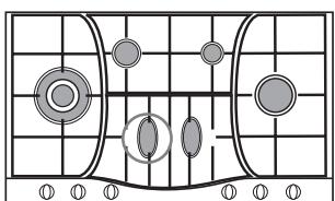 Diagram of a Go board with numbered positions and shaded zones, likely for tactical play or movement analysis.