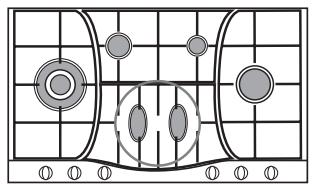 Diagram of a board game with numbered positions and shaded stones, likely illustrating a tactical or move sequence.