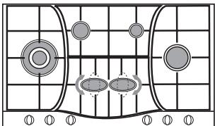 HOTPOINT PHN 962 TS/IX/A - Consejos prácticos para uso de los quemadores centrales “Semi-Elíptica”\* - 1